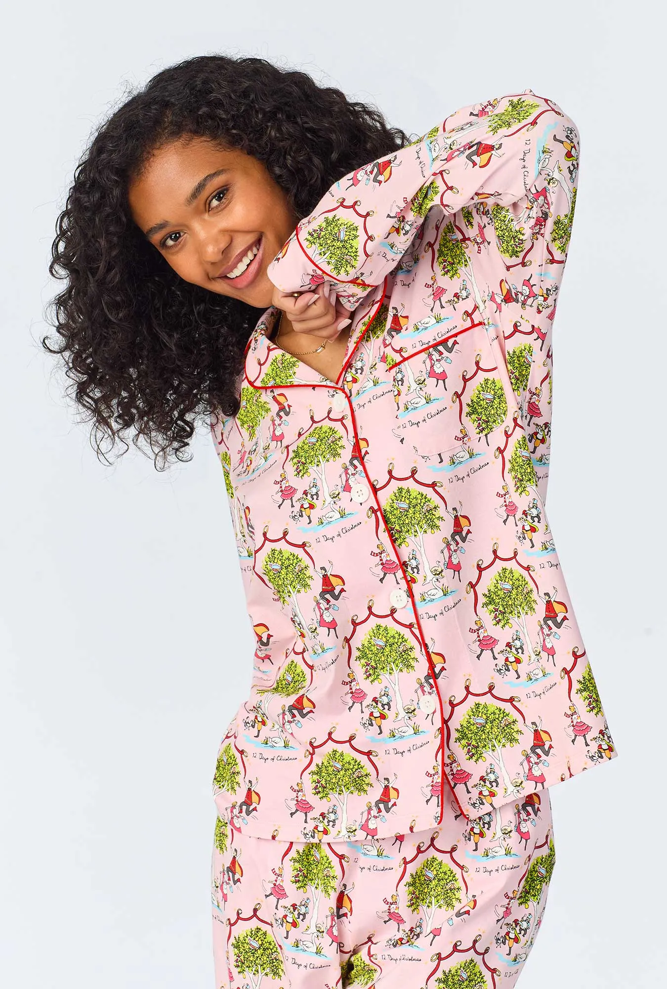 Twelve Days Of Christmas Long Sleeve Classic Stretch Jersey PJ Set sold by BedHead product image thumbnail 4
