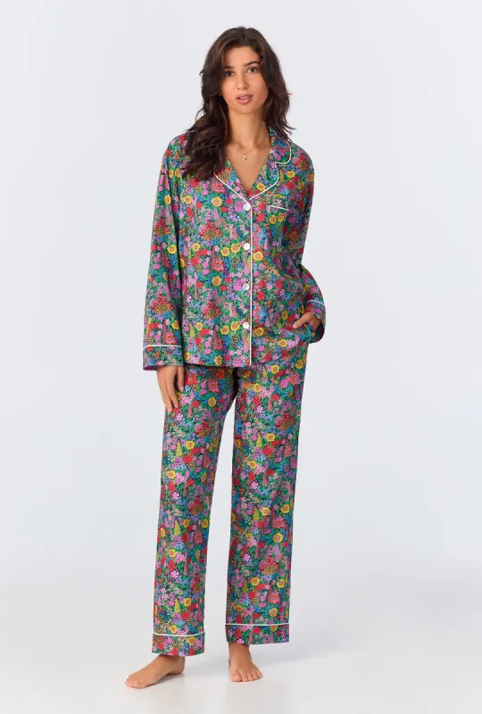 Ciara May Long Sleeve Classic Woven Cotton Tana Lawn Long PJ Set Made with Liberty Fabrics sold by BedHead