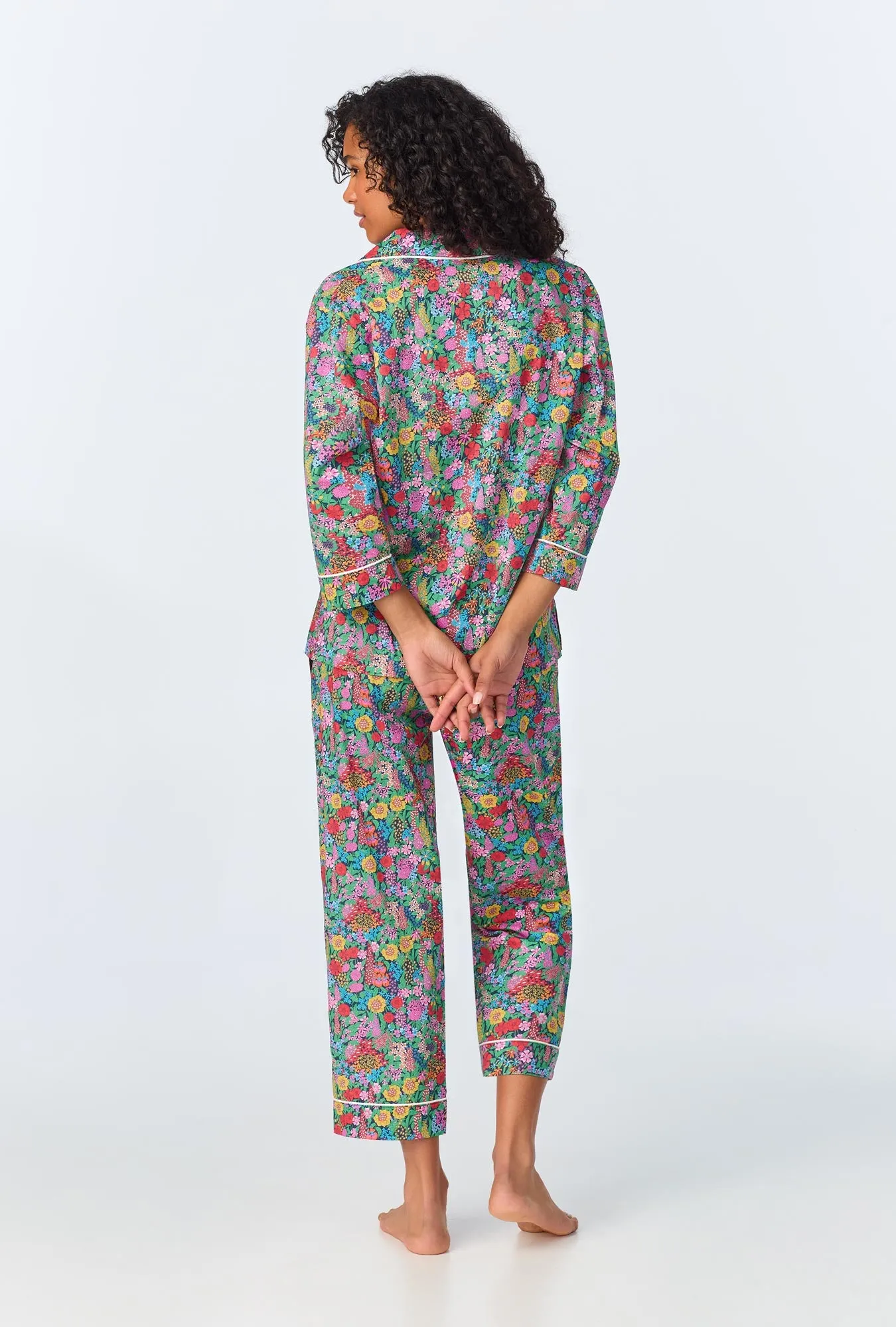 Ciara May 3/4 Classic Woven Cotton Tana Lawn Cropped PJ Set Made with Liberty Fabrics sold by BedHead product image thumbnail 3