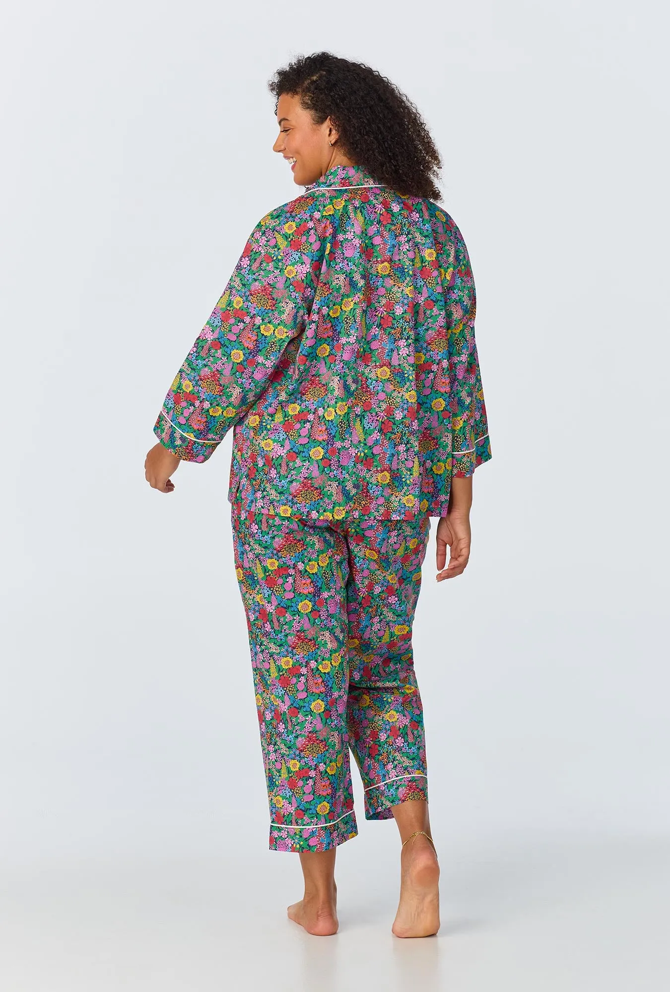 Ciara May 3/4 Classic Woven Cotton Tana Lawn Cropped PJ Set Made with Liberty Fabrics sold by BedHead product image thumbnail 5