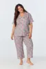 Florence May Short Sleeve Classic Woven Cotton Tana Lawn Cropped PJ Set Made with Liberty Fabrics sold by BedHead