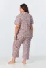 Florence May Short Sleeve Classic Woven Cotton Tana Lawn Cropped PJ Set Made with Liberty Fabrics sold by BedHead