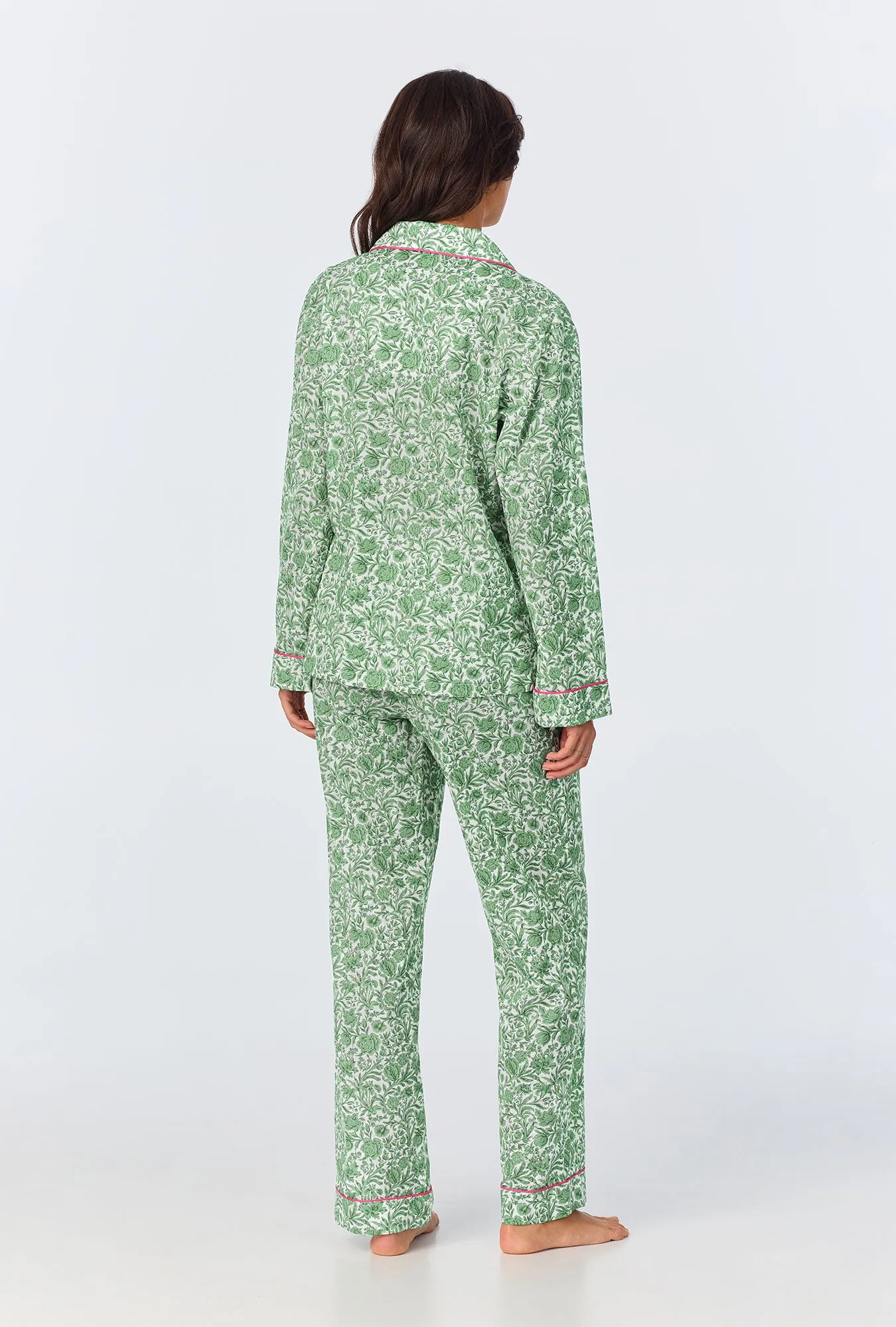 Sambourne Long Sleeve Classic Woven Cotton Tana Lawn Long PJ Set Made with Liberty Fabrics sold by BedHead product image thumbnail 4