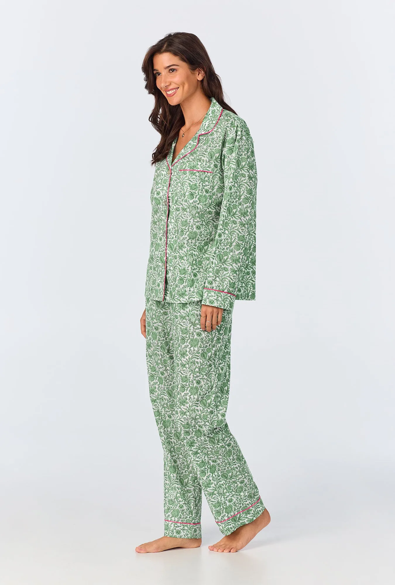 Sambourne Long Sleeve Classic Woven Cotton Tana Lawn Long PJ Set Made with Liberty Fabrics sold by BedHead product image thumbnail 3