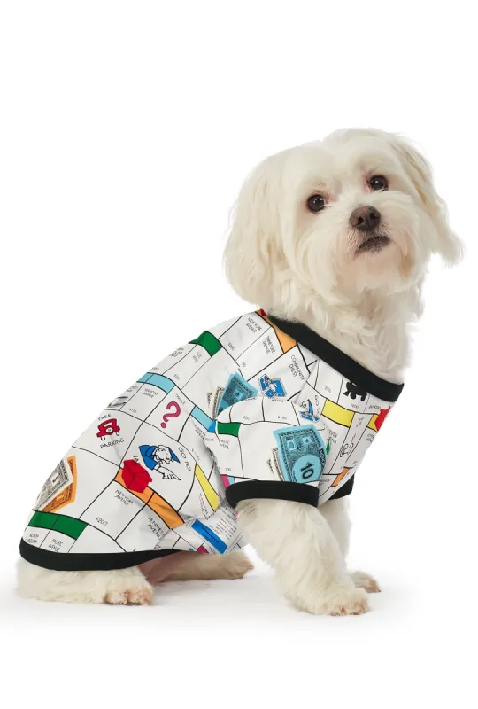 Monopoly Gameboard Stretch Jersey Dog Pajama sold by BedHead