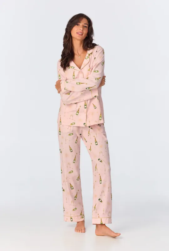 Pop Fizz Long Sleeve Classic Stretch Long Jersey PJ Set sold by BedHead