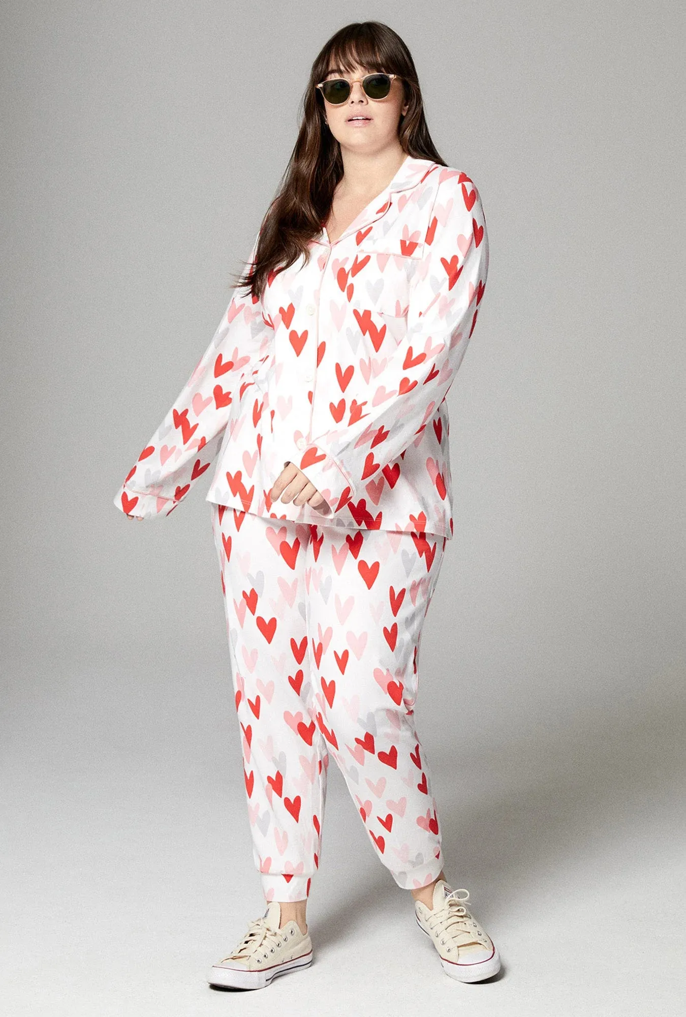 Love Is All You Need Long Sleeve and Jogger Stretch Jersey PJ Set sold by BedHead product image thumbnail 4