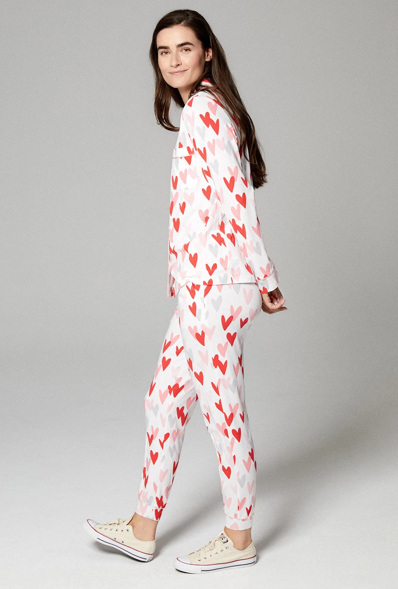 Love Is All You Need Long Sleeve and Jogger Stretch Jersey PJ Set sold by BedHead product image thumbnail 2