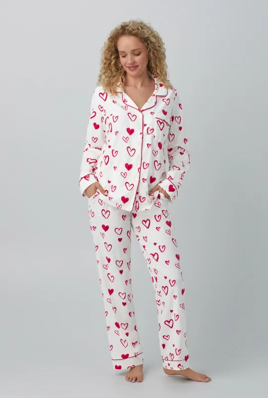Love is in the Air Long Sleeve Classic Stretch Jersey PJ Set sold by BedHead