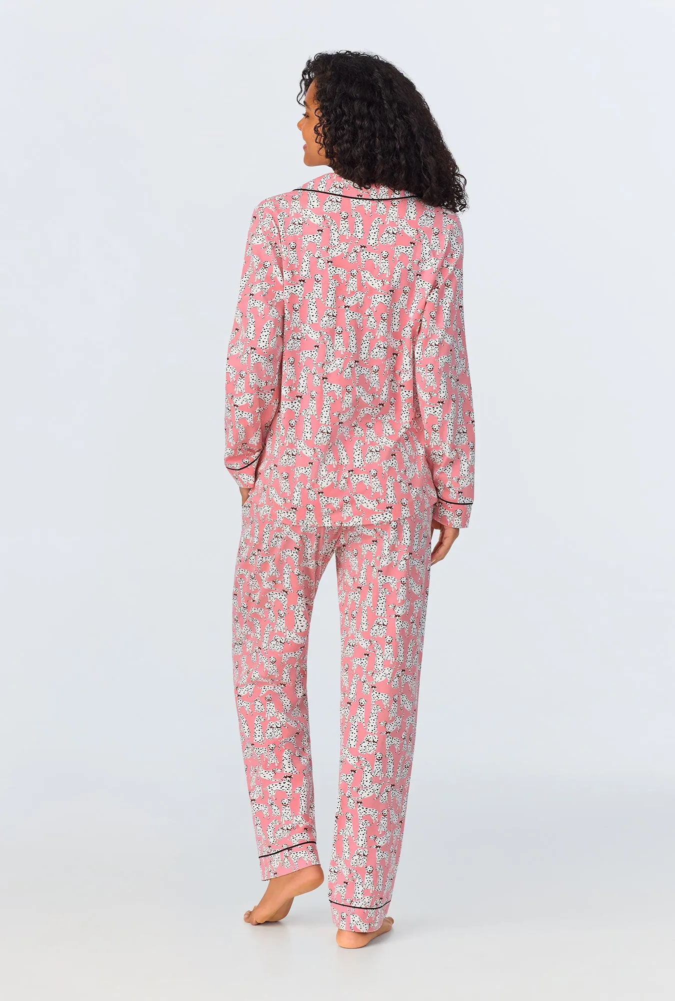 Love Spot Long Sleeve Classic Stretch Jersey Long PJ Set sold by BedHead product image thumbnail 3