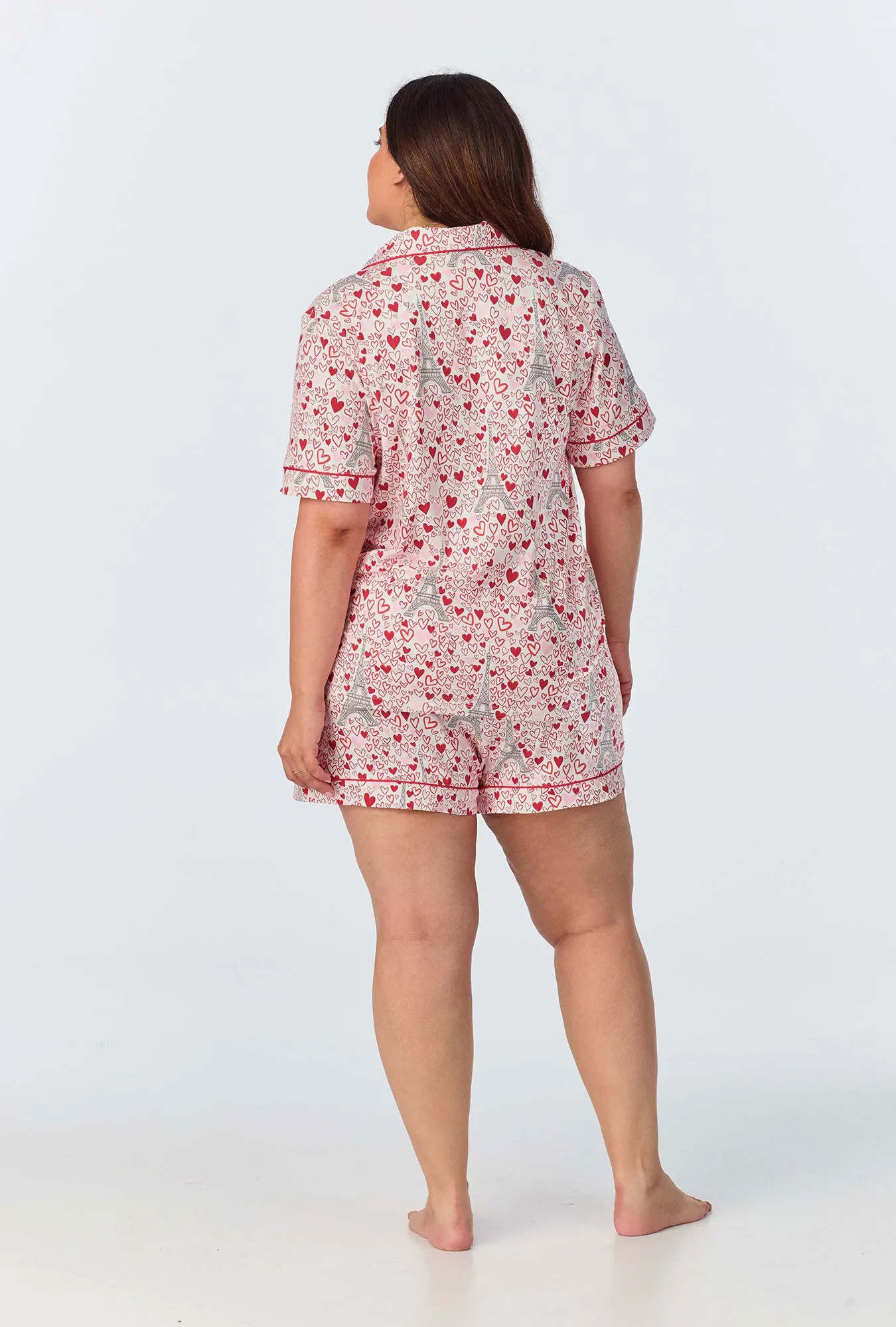 Paris Je Taime Short Sleeve Classic Shorty Stretch Jersey PJ Set sold by BedHead product image thumbnail 5