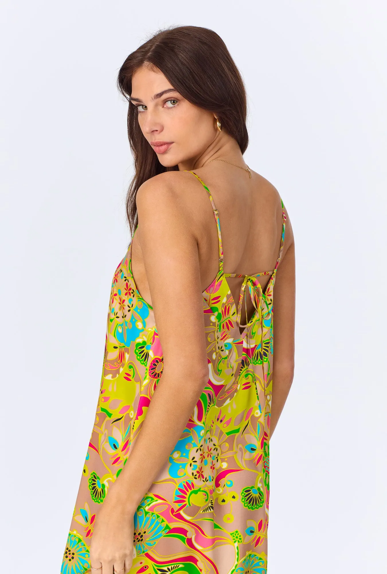 BedHead x Trina Turk Heritage Woven Washable Silk Satin Chemise sold by BedHead product image thumbnail 4
