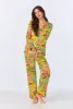 BedHead x Trina Turk Heritage Long Sleeve Classic Woven Washable Silk Satin PJ Set sold by BedHead