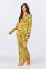 BedHead x Trina Turk Heritage Long Sleeve Classic Woven Washable Silk Satin PJ Set sold by BedHead