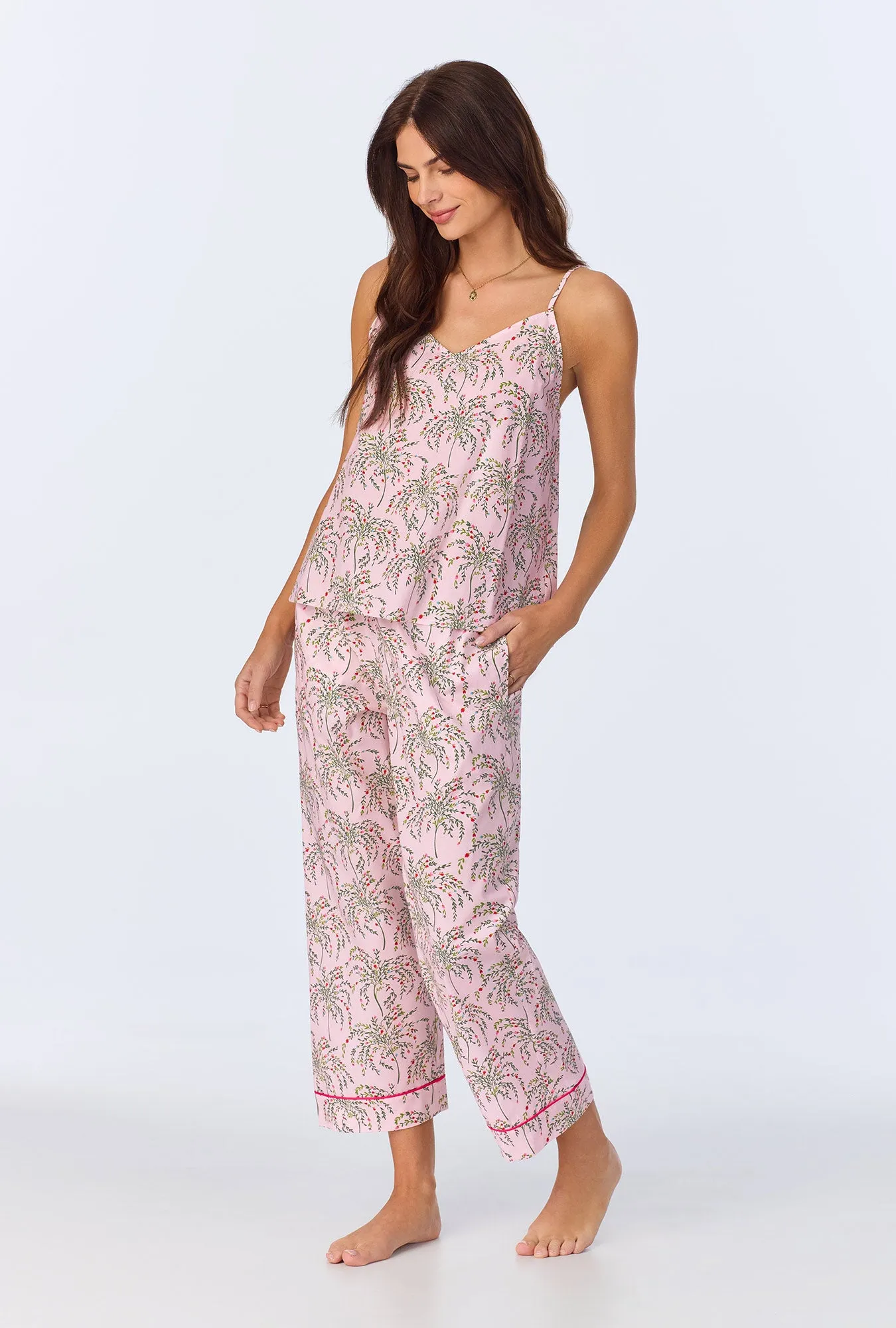 Willow Tank Woven Cotton Poplin Cropped PJ set sold by BedHead product image thumbnail 2