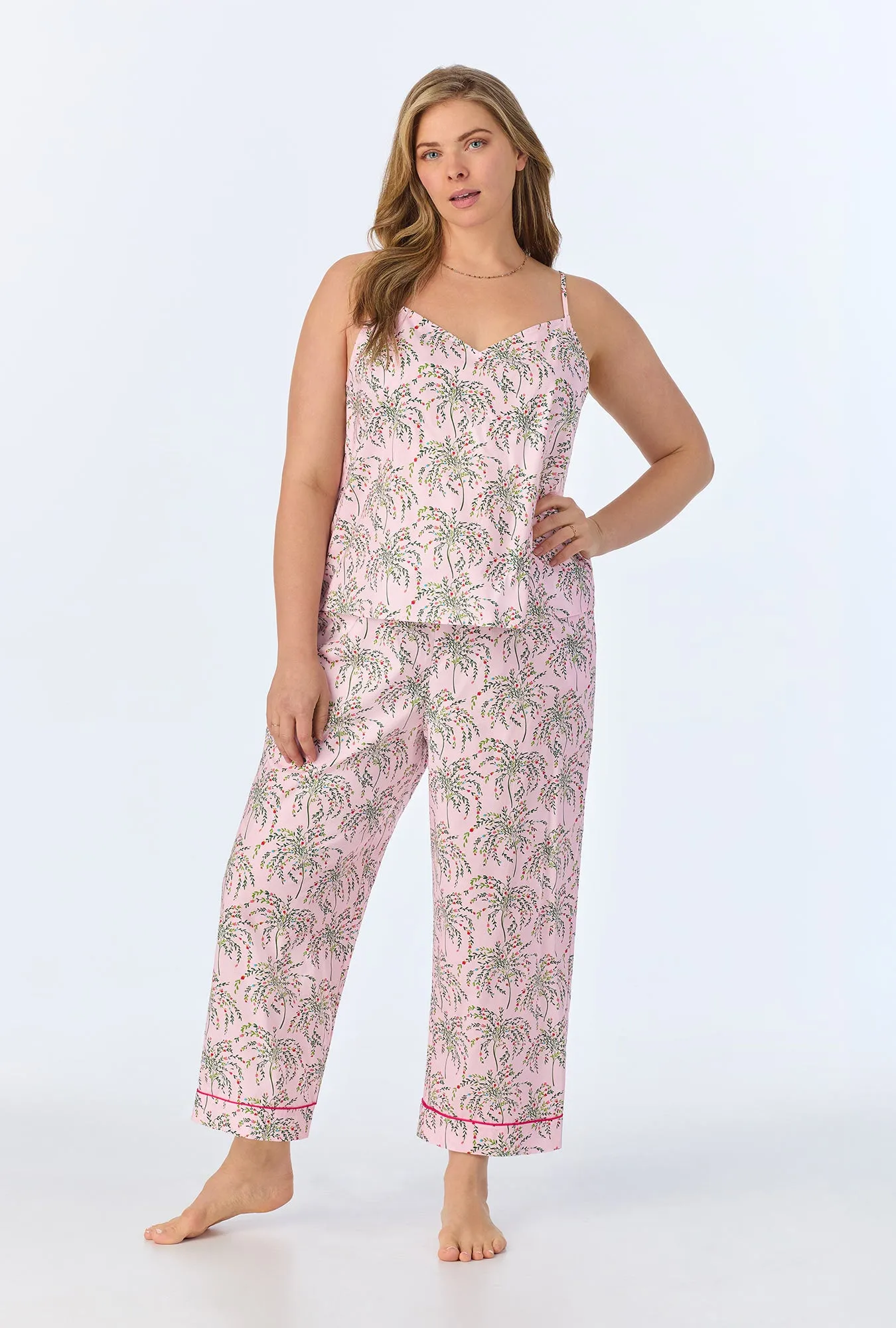 Willow Tank Woven Cotton Poplin Cropped PJ set sold by BedHead product image thumbnail 4
