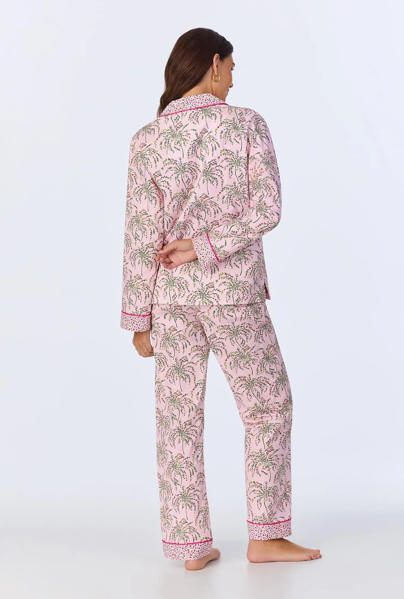 Willow Long Sleeve Classic Woven Cotton Poplin PJ Set sold by BedHead product image thumbnail 4