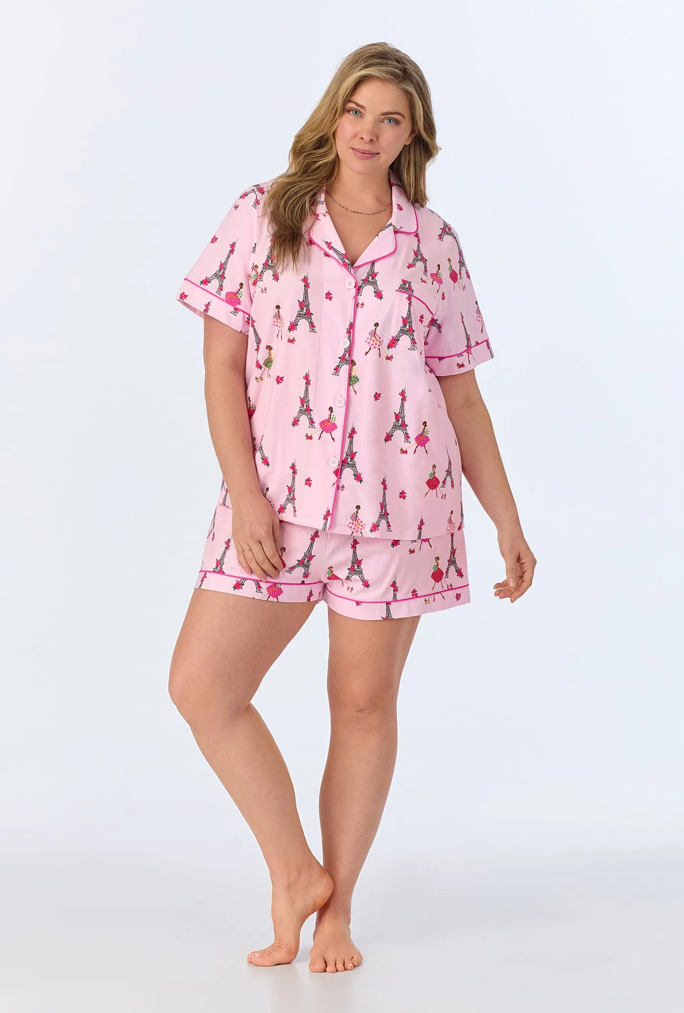 Tres Chic Short Sleeve Classic Shorty Stretch Jersey PJ Set sold by BedHead product image thumbnail 5