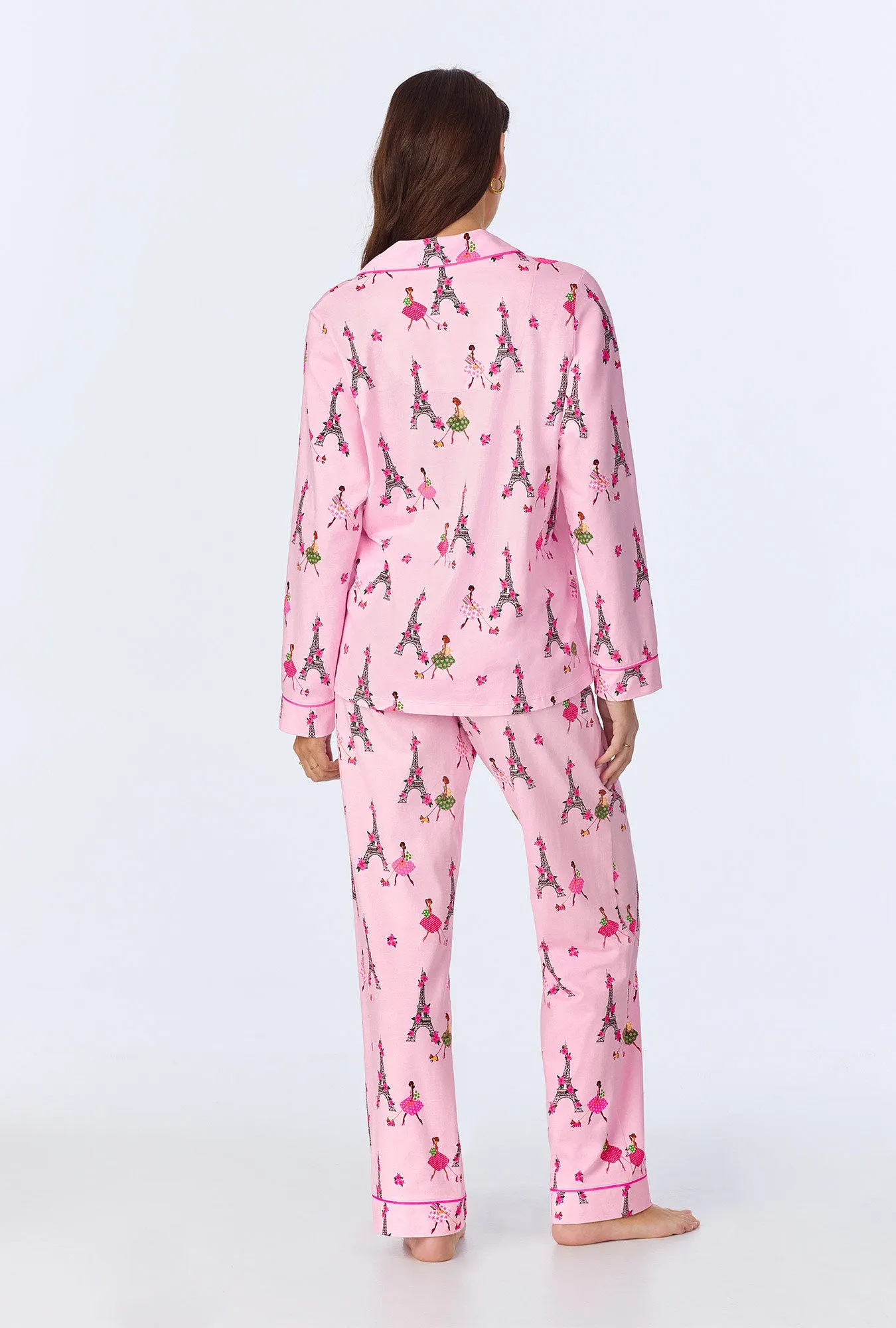 Tres Chic Long Sleeve Classic Stretch Jersey PJ Set sold by BedHead product image thumbnail 3