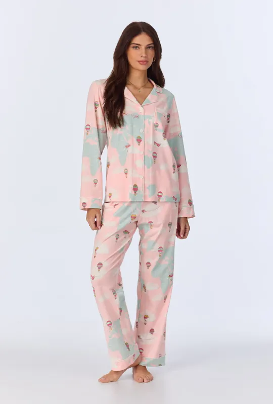 Around The World Long Sleeve Classic Stretch Jersey PJ Set sold by BedHead