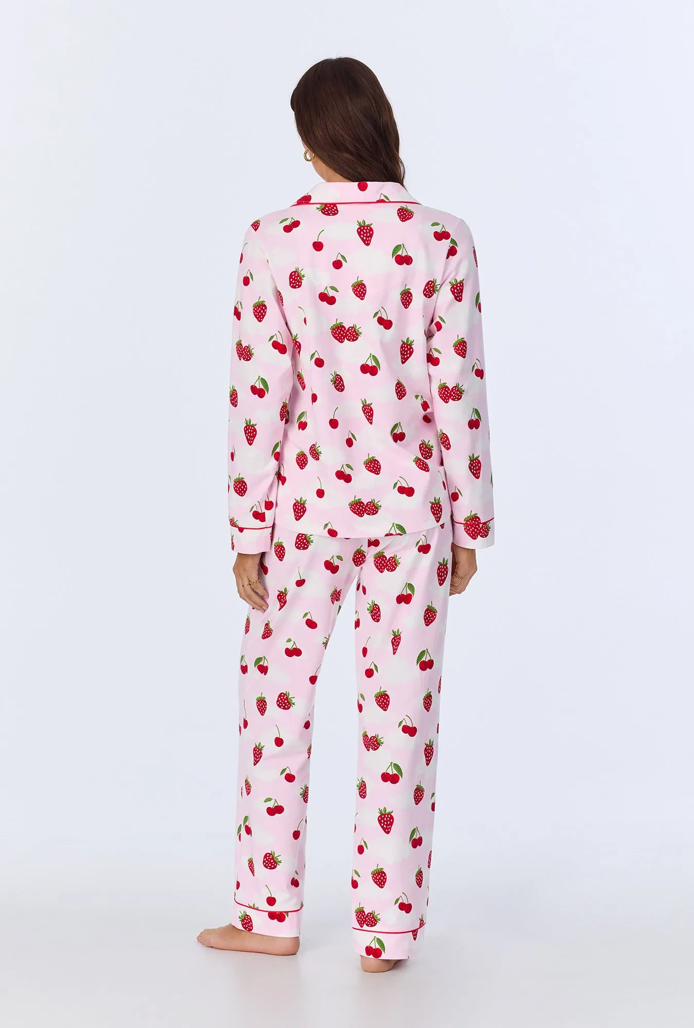 Berry Souffle Long Sleeve Classic Stretch Jersey PJ Set sold by BedHead product image thumbnail 3