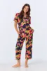 BedHead x Trina Turk Theodora Short Sleeve Classic Woven Cotton Poplin Cropped PJ Set sold by BedHead