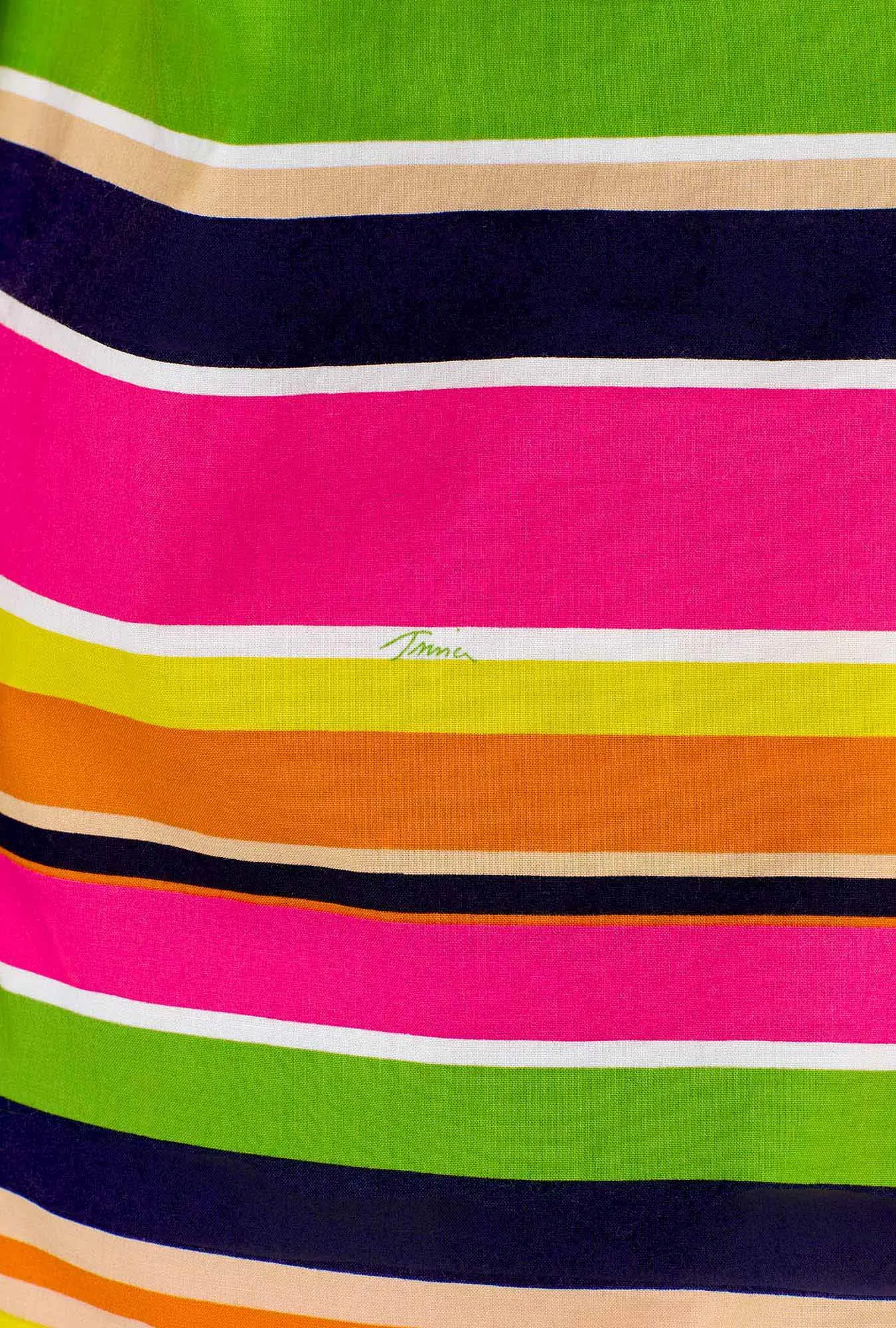 BedHead x Trina Turk Poolside Stripe Short Sleeve Classic Woven Cotton Poplin Shorty PJ Set sold by BedHead product image thumbnail 4