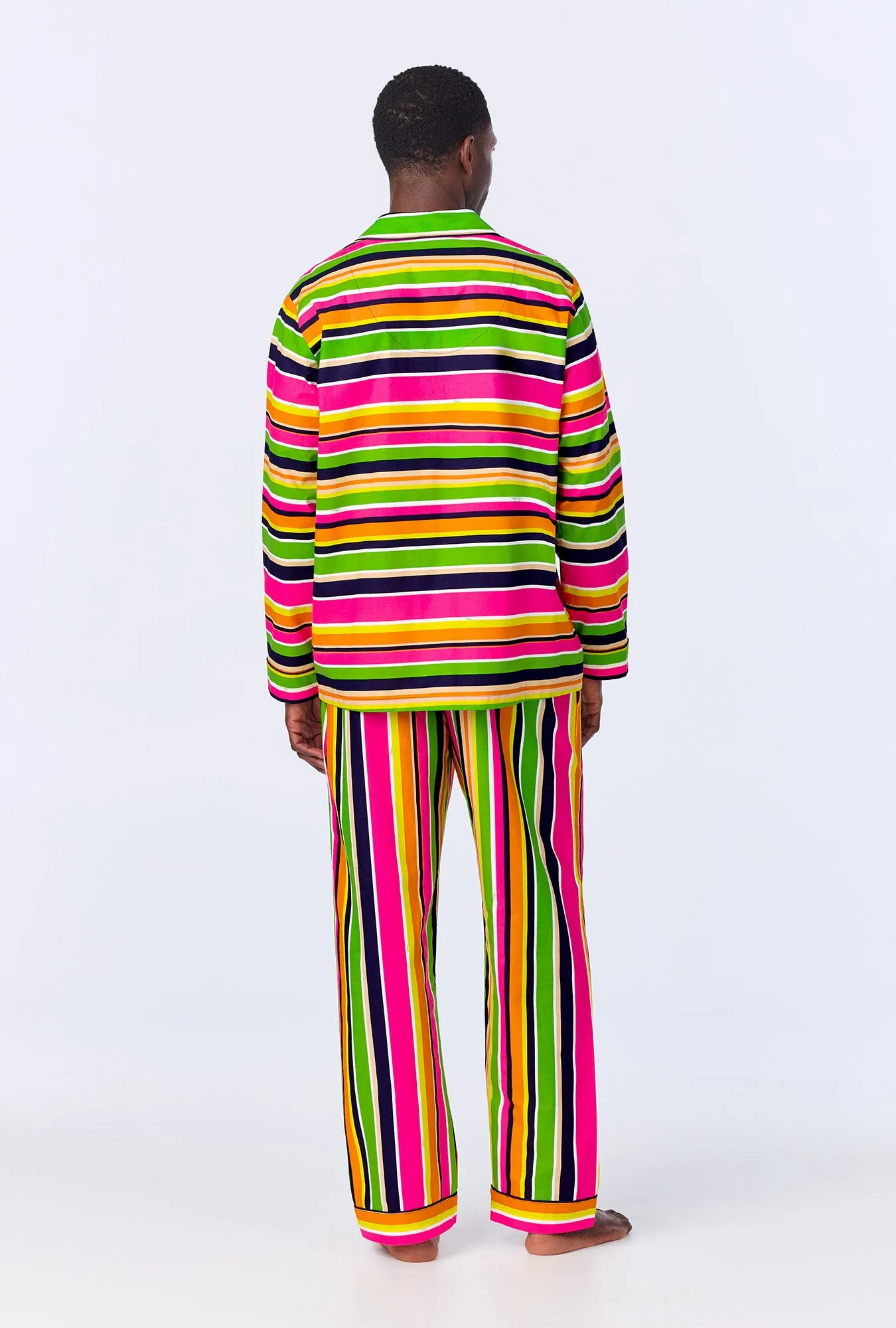 BedHead x Mr. Turk Poolside Stripe Men's Long Sleeve Classic Woven Cotton Poplin PJ Set sold by BedHead product image thumbnail 4