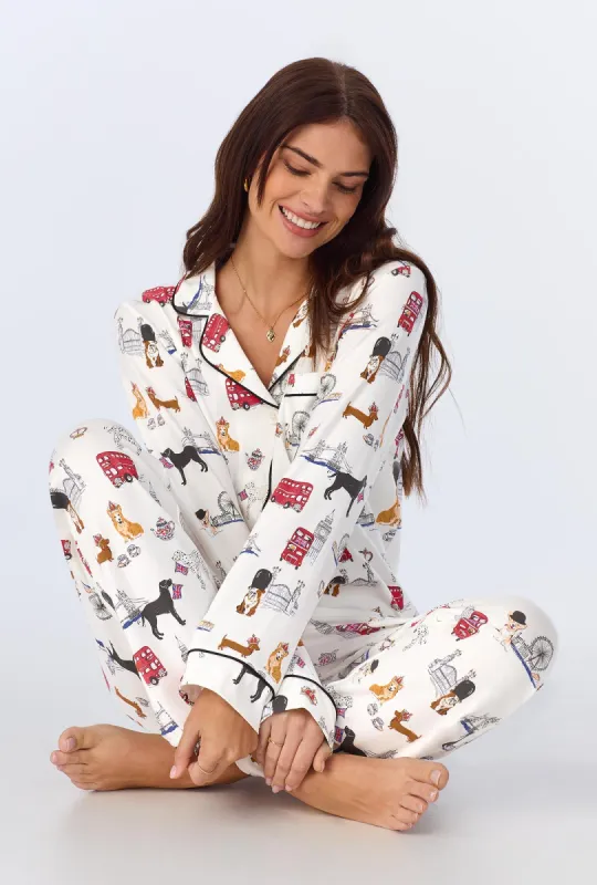 Loyal Londoners Long Sleeve Classic Stretch Jersey PJ Set sold by BedHead