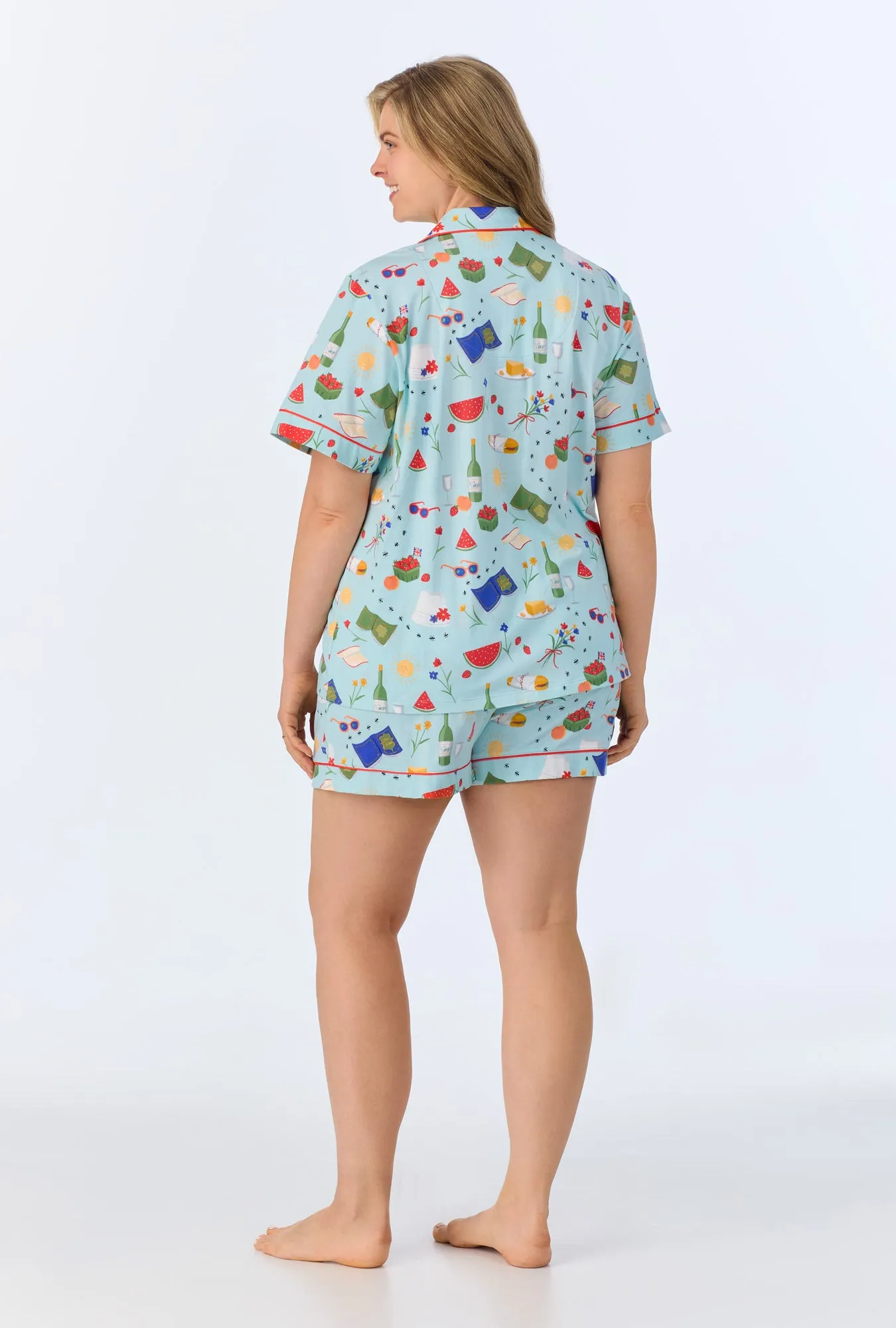 Garden Grazing Short Sleeve Classic Shorty Stretch Jersey PJ Set sold by BedHead product image thumbnail 4