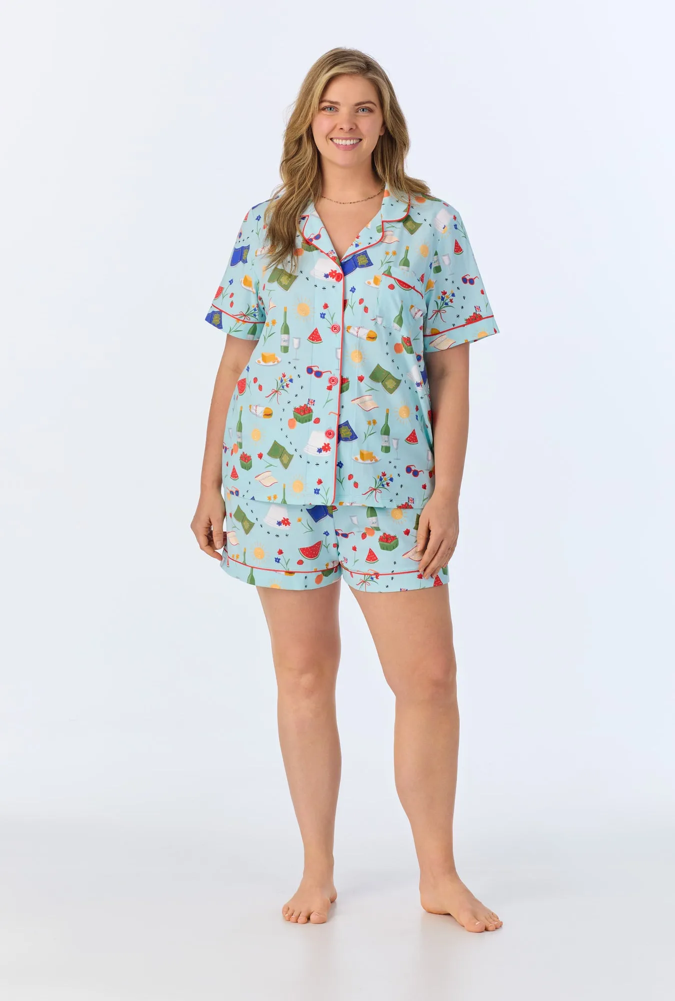 Garden Grazing Short Sleeve Classic Shorty Stretch Jersey PJ Set sold by BedHead product image thumbnail 5