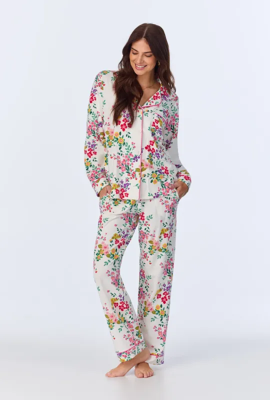 Full Bloom Long Sleeve Classic Stretch Jersey PJ Set sold by BedHead