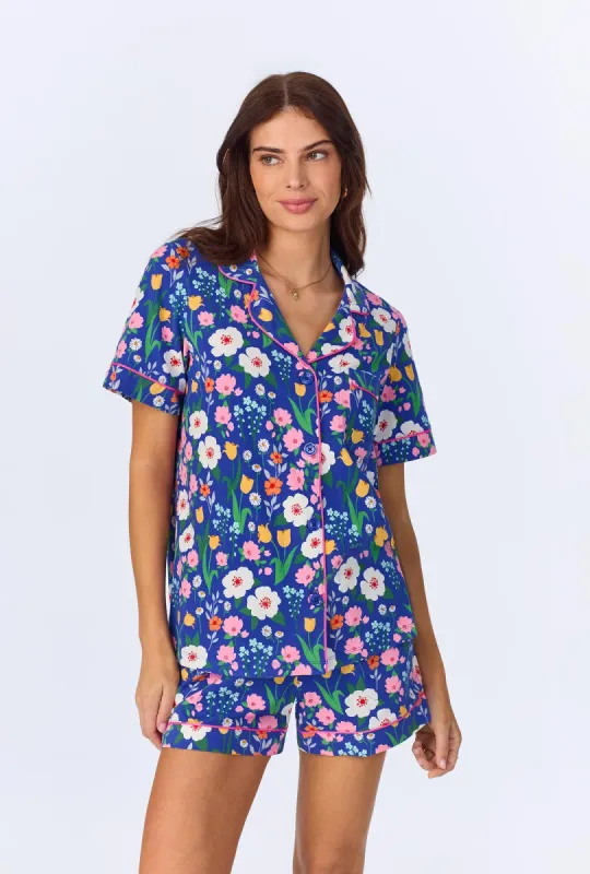 Flower Market Short Sleeve Classic Shorty Stretch Jersey PJ Set sold by BedHead