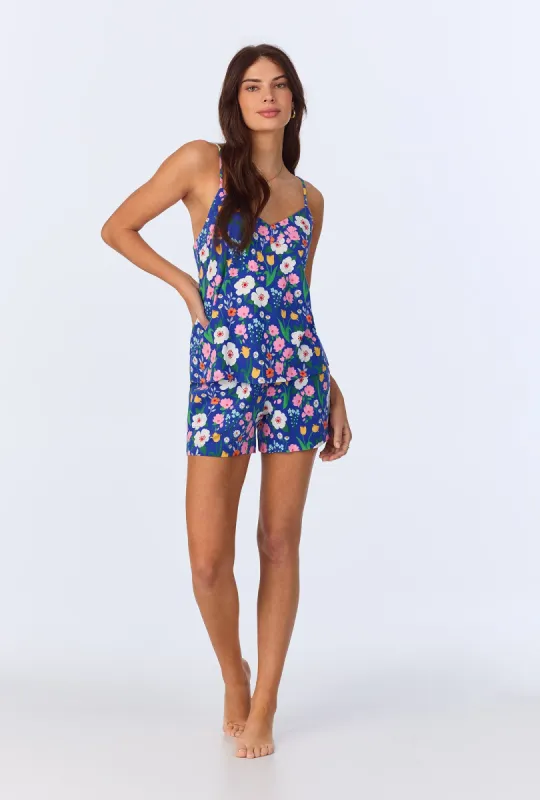 Flower Market  Cami Stretch Jersey Shorty PJ Set sold by BedHead