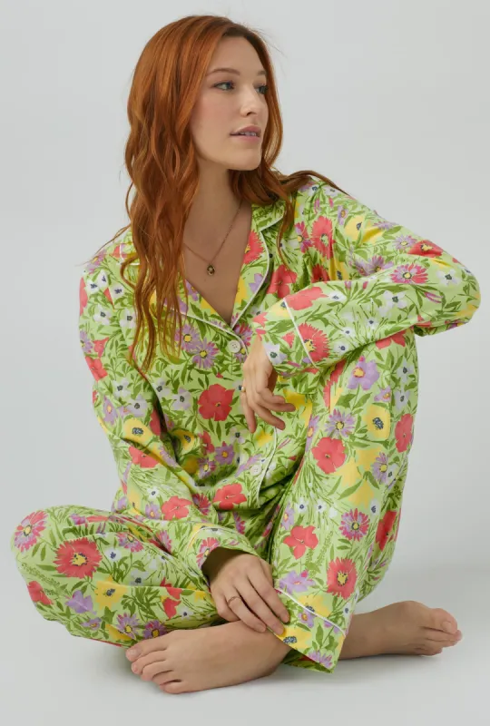 Whispering Meadow Long Sleeve Classic Stretch Jersey PJ Set sold by BedHead