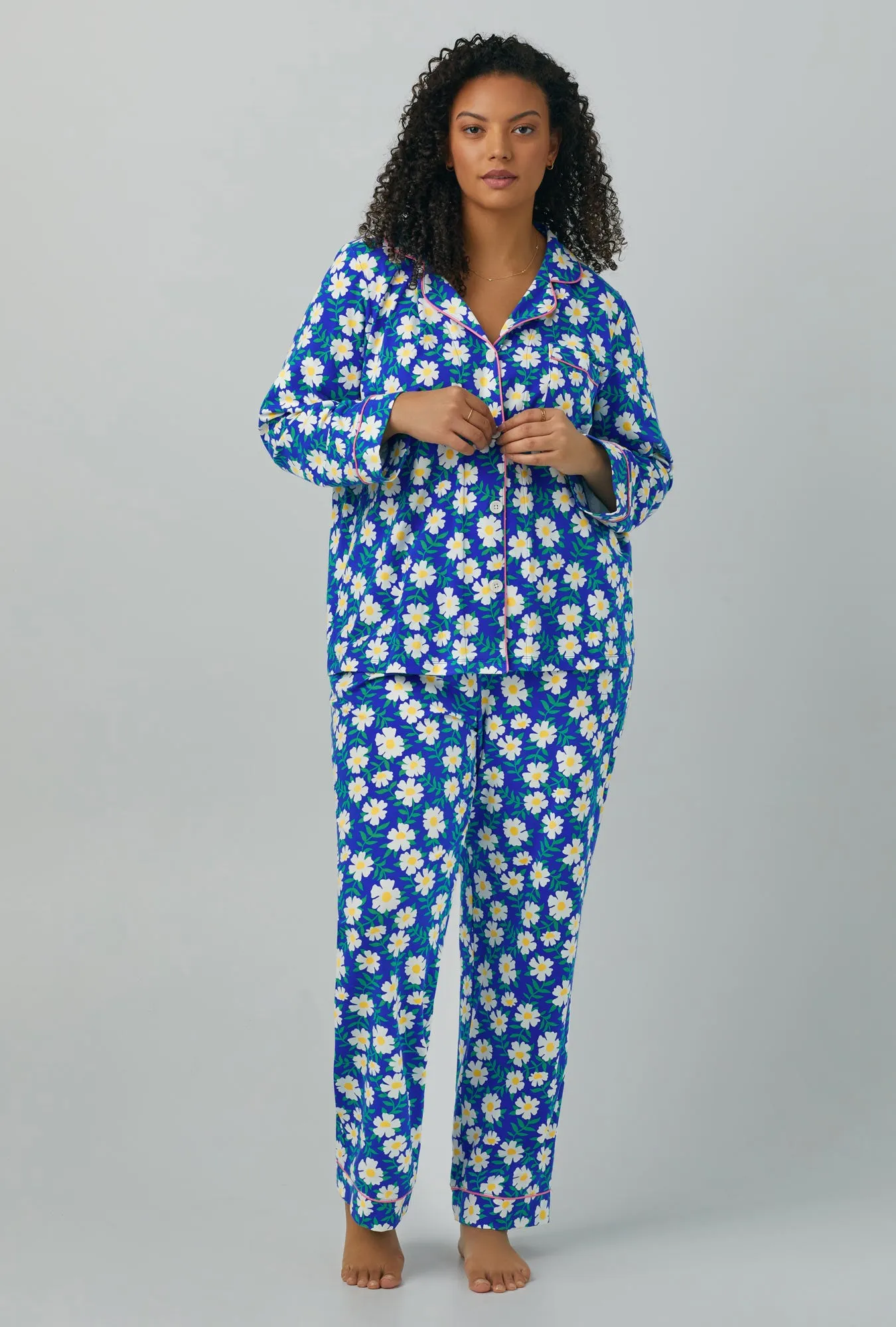 Lazy Daisy Long Sleeve Classic Stretch Jersey PJ Set sold by BedHead product image thumbnail 4