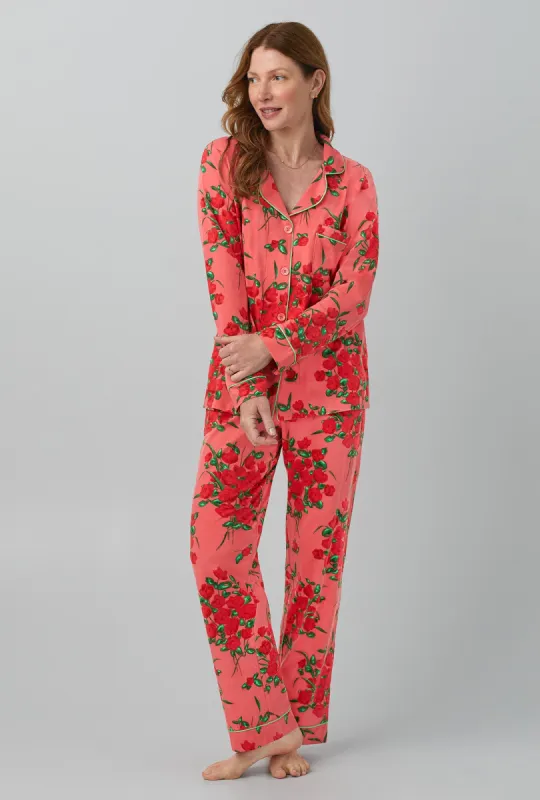By The Dozen Long Sleeve Classic Stretch Jersey PJ Set sold by BedHead