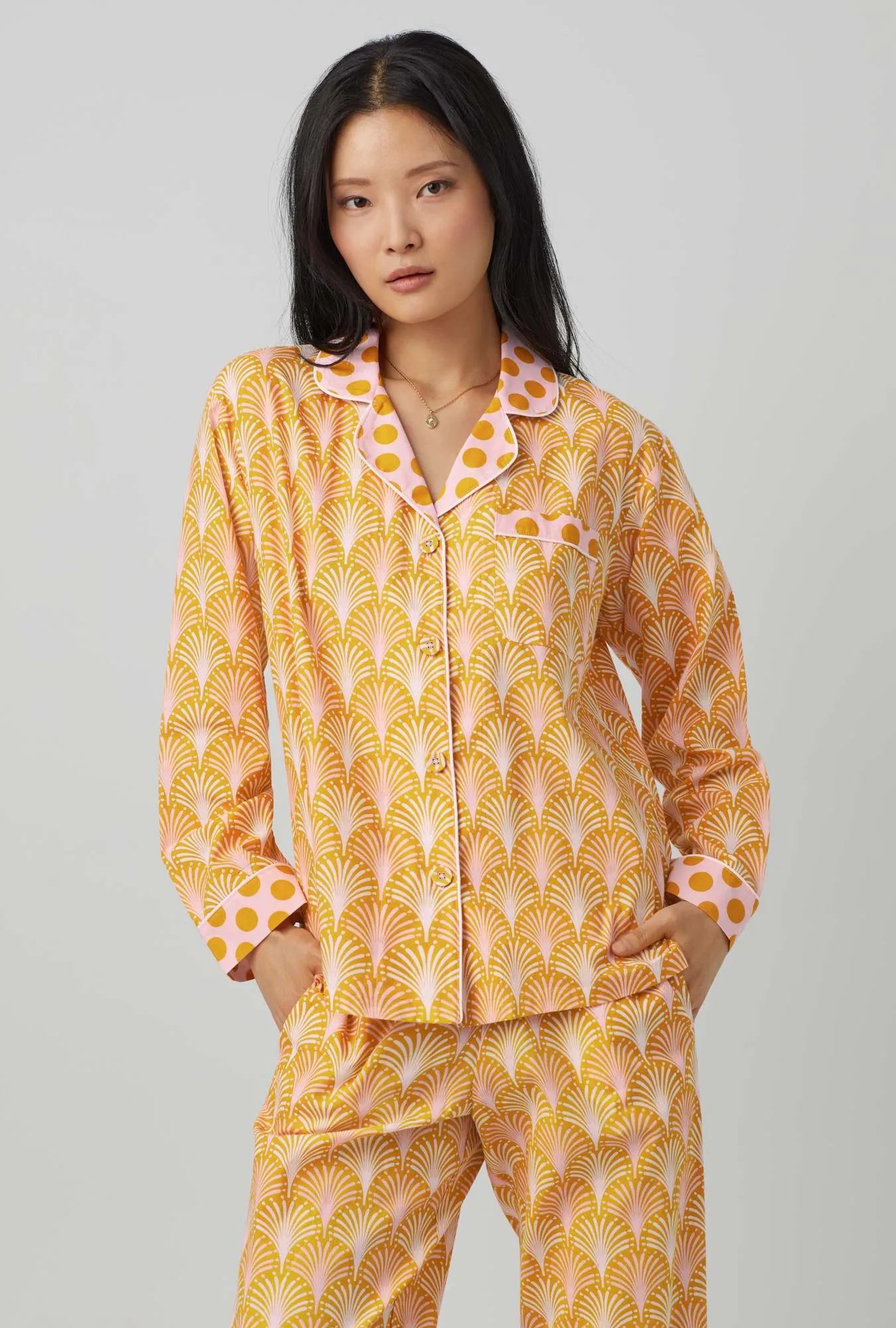 Suite Life Long Sleeve Classic Woven Cotton Poplin PJ Set sold by BedHead