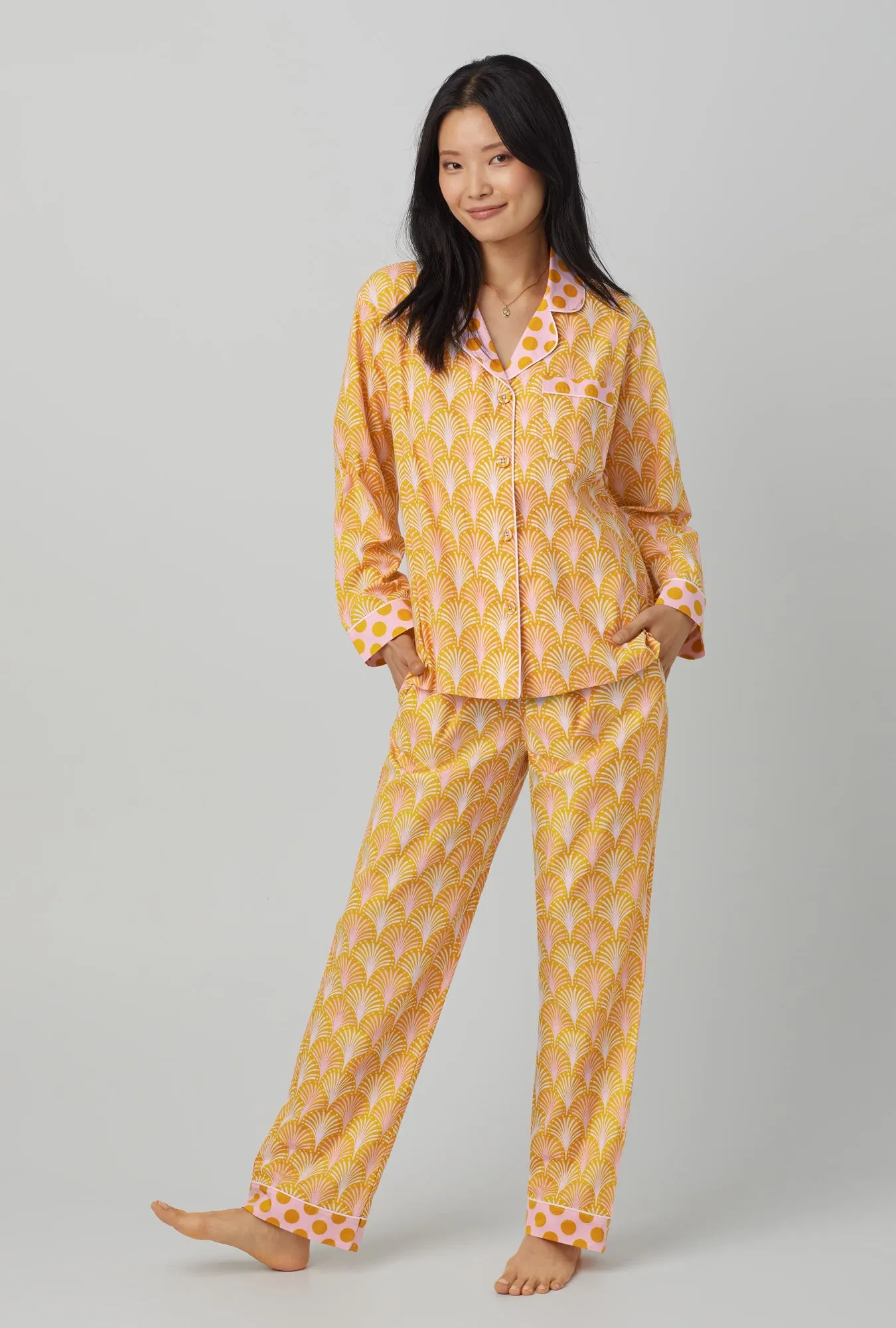Suite Life Long Sleeve Classic Woven Cotton Poplin PJ Set sold by BedHead product image thumbnail 2