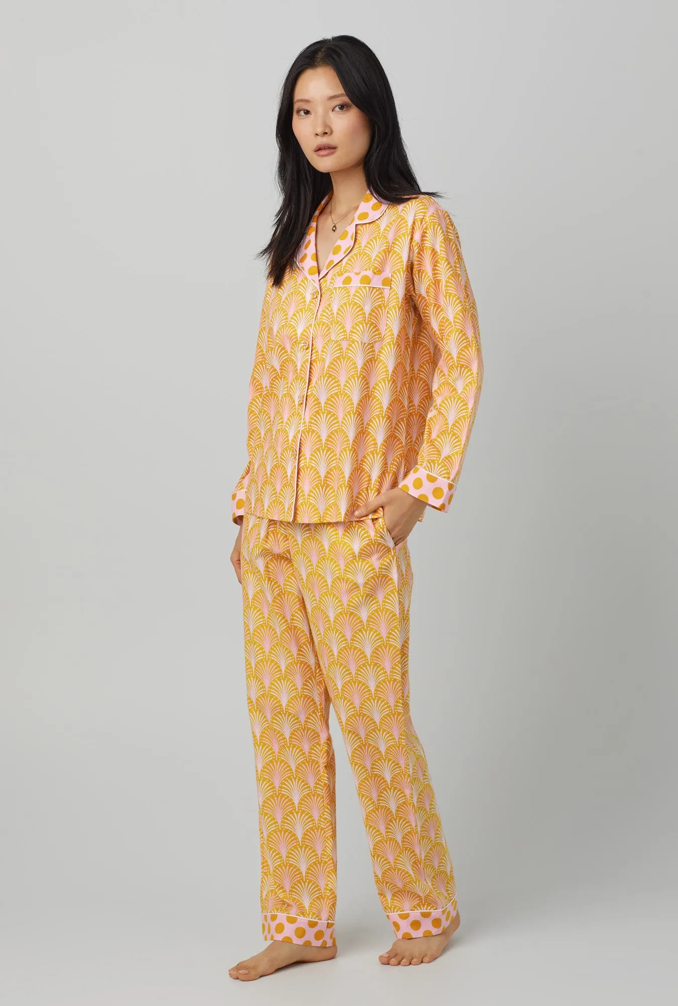 Suite Life Long Sleeve Classic Woven Cotton Poplin PJ Set sold by BedHead product image thumbnail 3