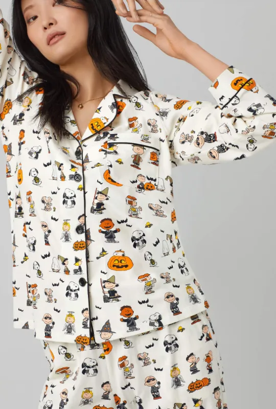 Snoopy's Halloween Long Sleeve Classic Stretch Jersey PJ Set sold by BedHead
