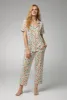 Inflorescence Short Sleeve Classic Stretch Jersey Cropped PJ Set sold by BedHead