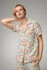 Inflorescence Short Sleeve Classic Stretch Jersey Cropped PJ Set sold by BedHead