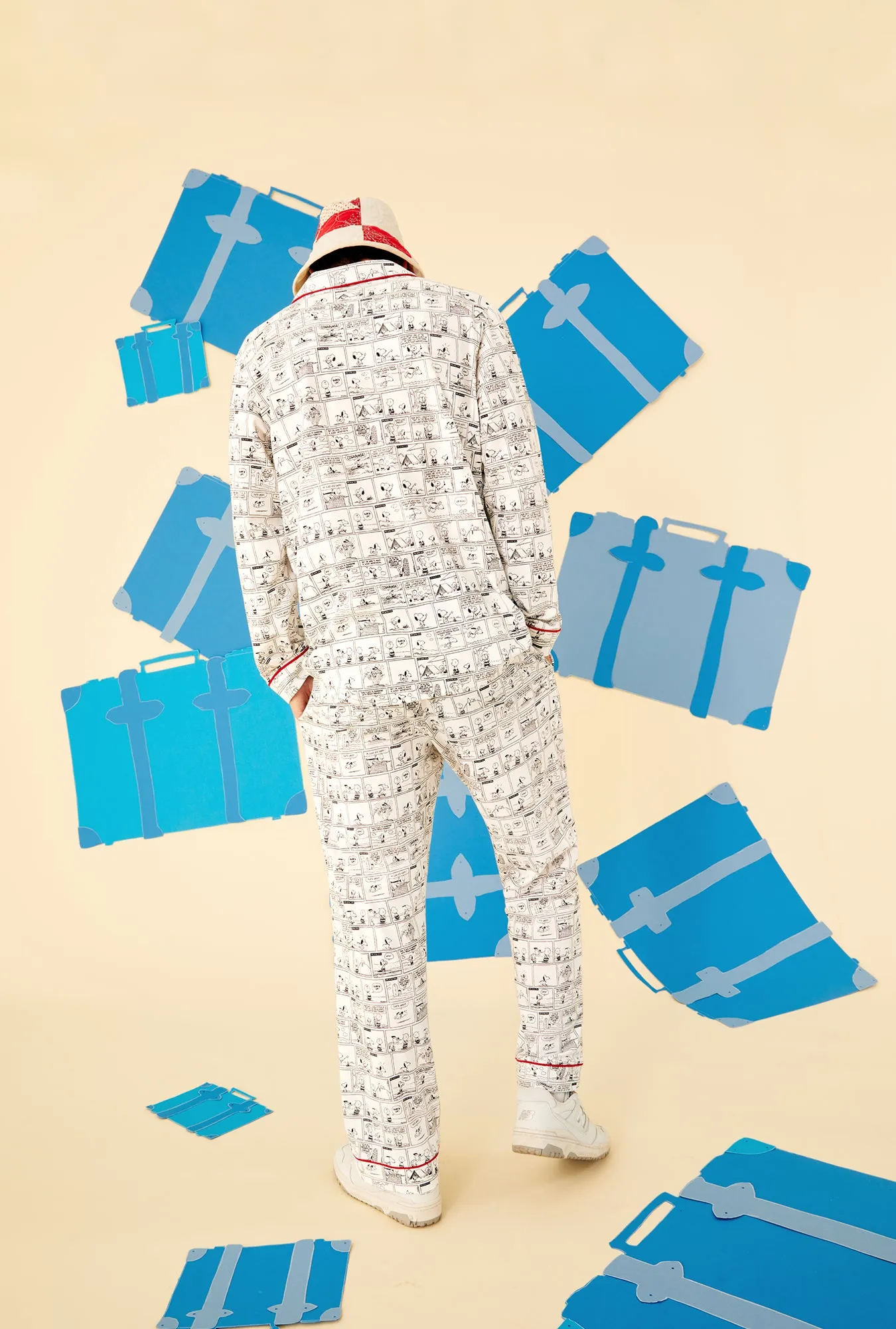 BedHead x Peanuts Comic Strip Men's Long Sleeve Classic Stretch Jersey PJ Set sold by BedHead product image thumbnail 4