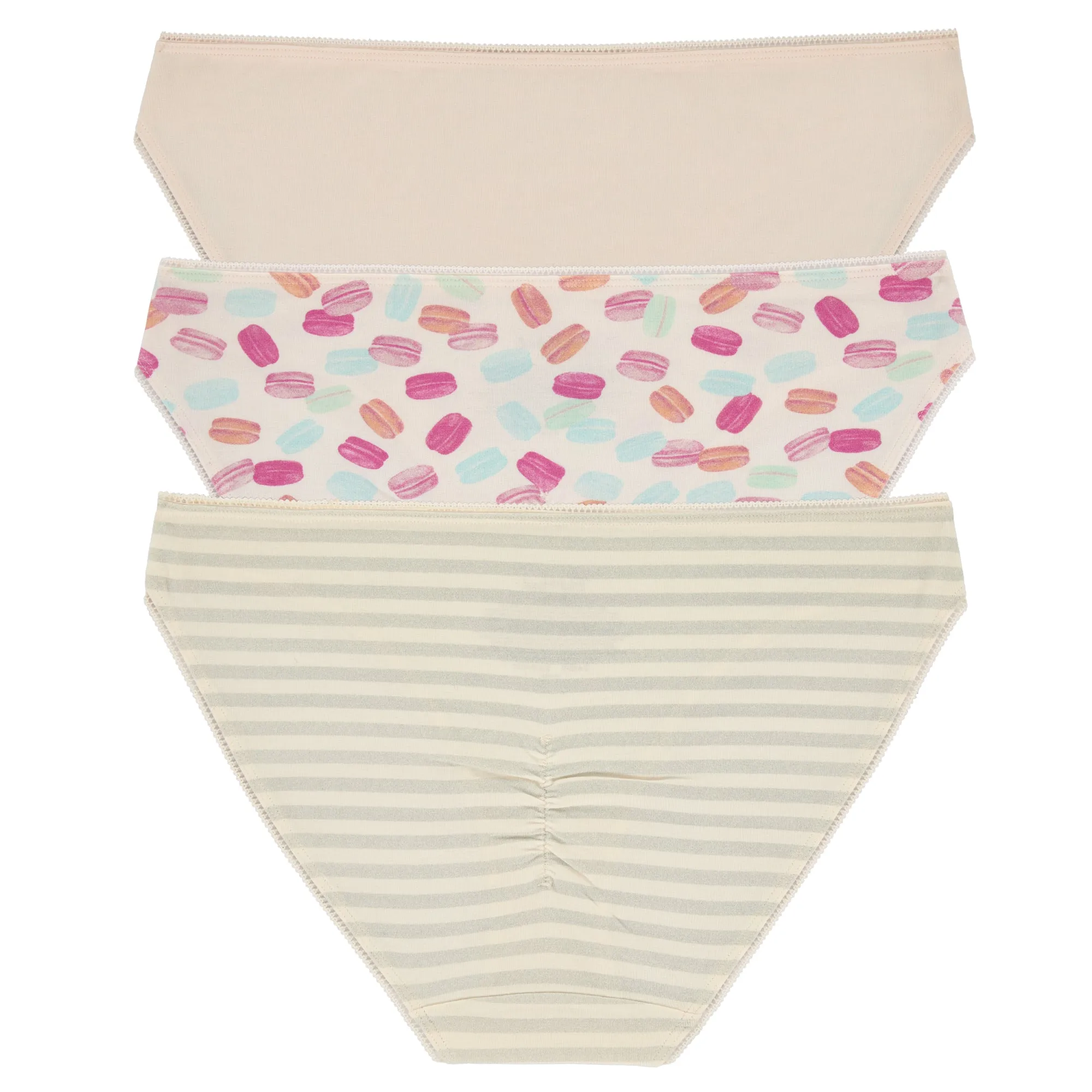 Stretch Jersey Bikini Underwear 3 Pack-Marshmallow Treat Yourself Mini Stripe sold by BedHead product image thumbnail 2