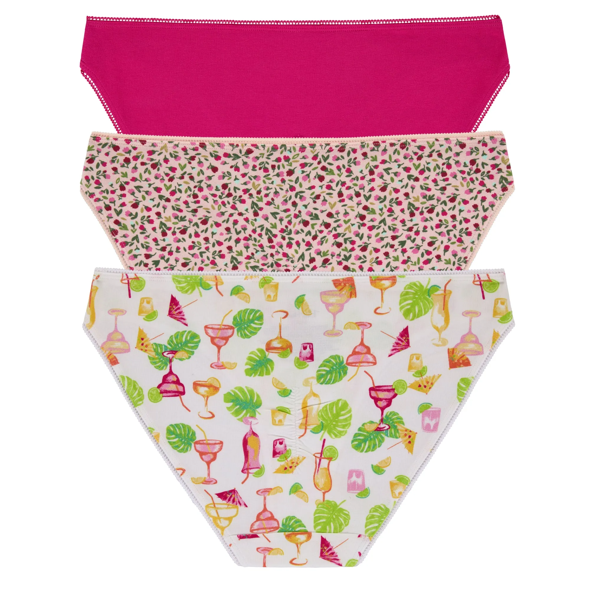 Stretch Jersey Bikini Underwear 3 Pack-Magenta, Pretty Ditsy, Summer Fun sold by BedHead product image thumbnail 2
