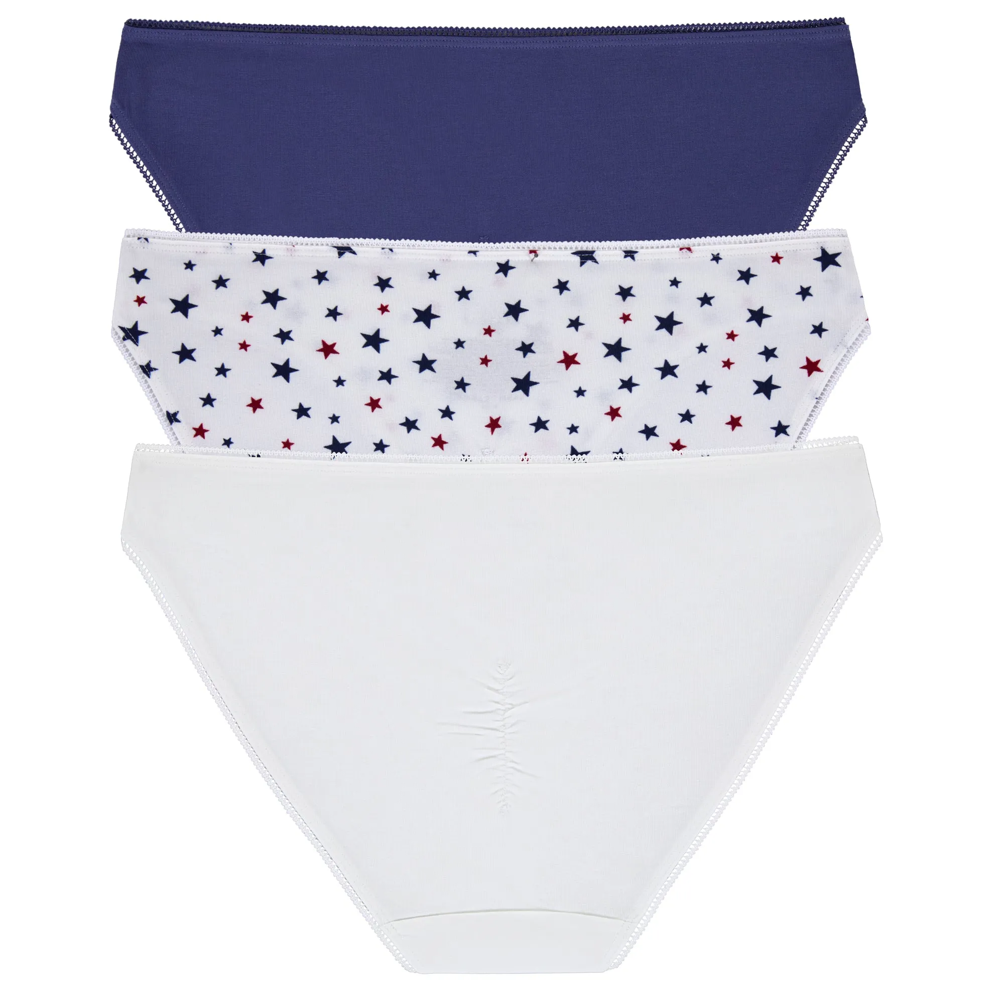 Stretch Jersey Bikini Underwear 3 Pack-Midnight Navy, Americana, White sold by BedHead product image thumbnail 2