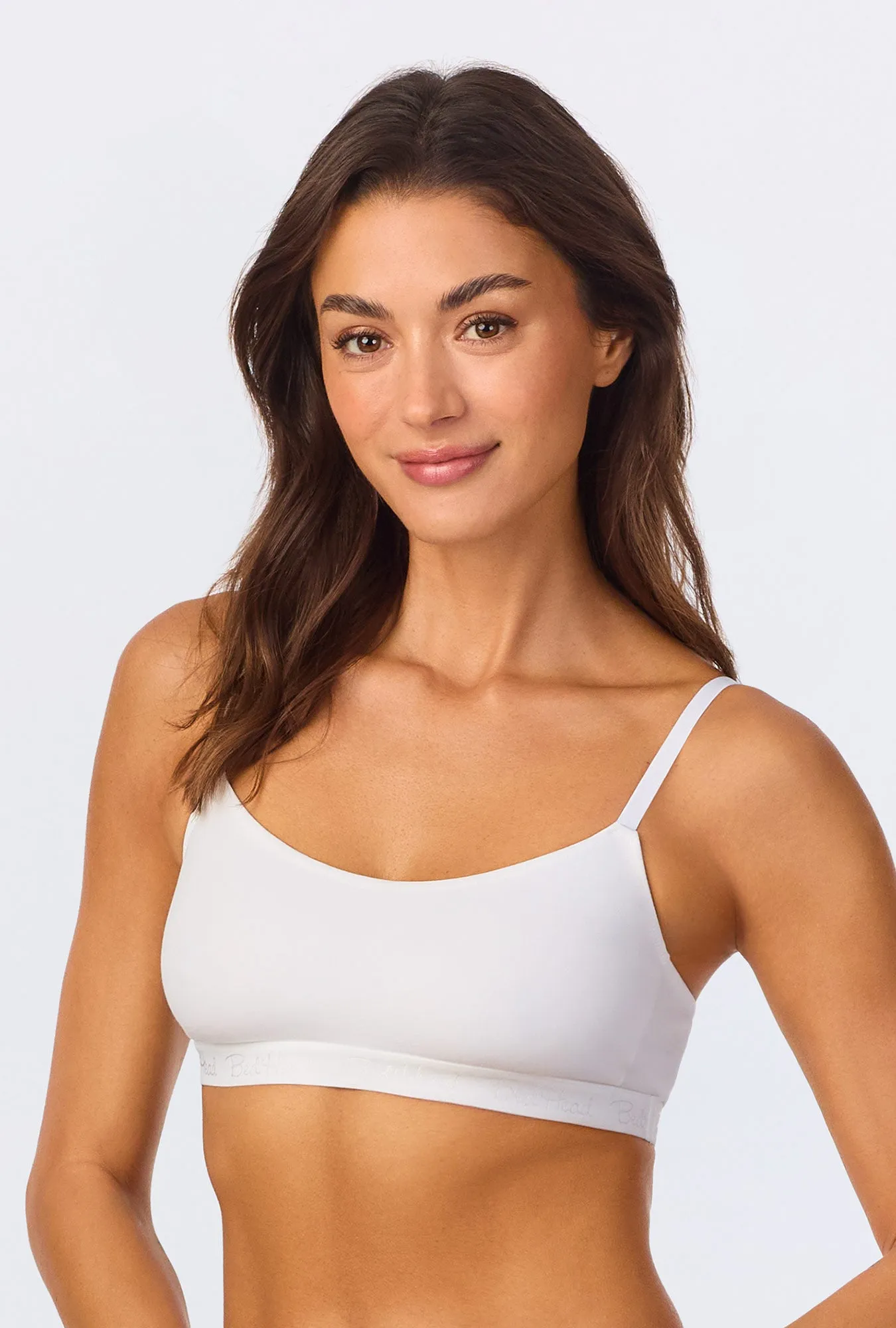 White Stretch Jersey Bralette sold by BedHead