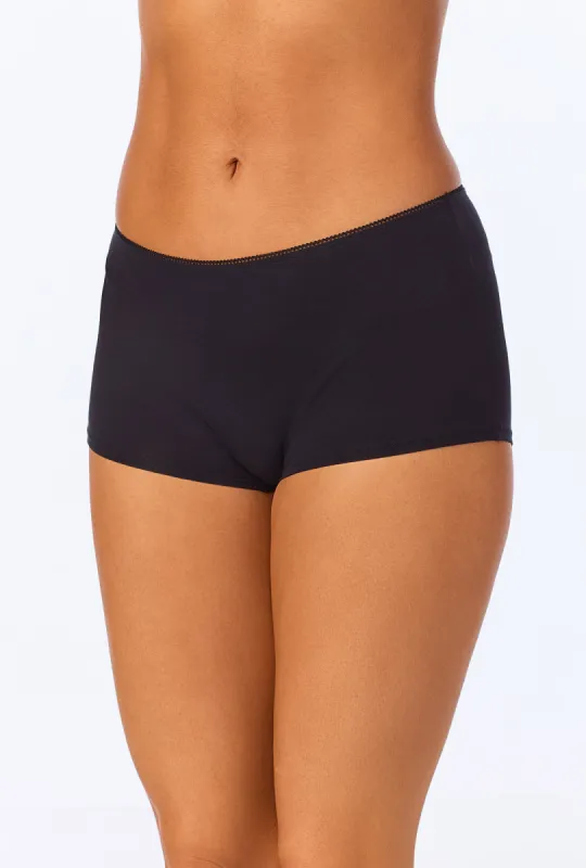 Black Stretch Jersey Boyshort Underwear sold by BedHead