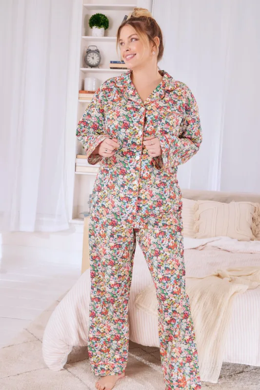 Thorpe Long Sleeve Classic Woven Tana Lawn® PJ Set Made with Liberty Fabrics sold by BedHead